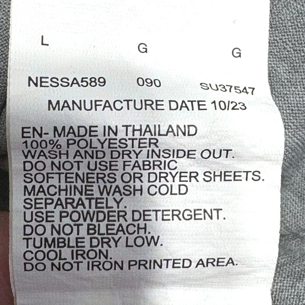 Nike Swim Dri-FIT Heather Grey UPF 40+ Rash Guard Mens Large‎
